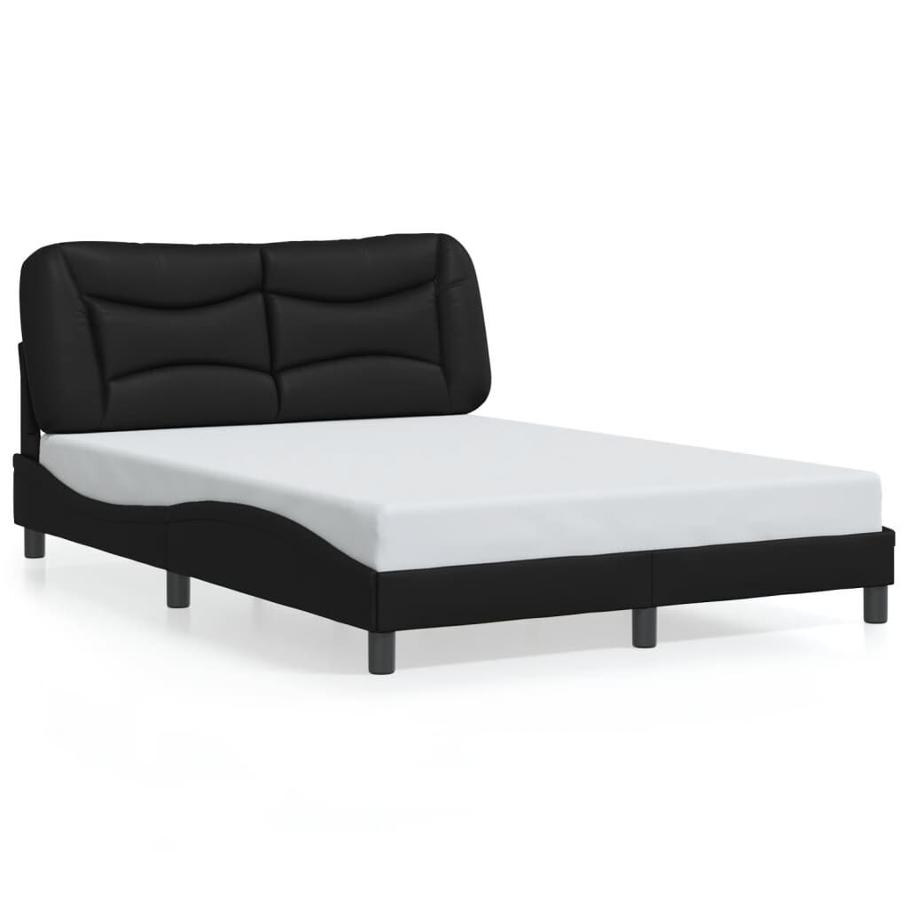 Bed Frame with LED without Mattress Black 137x187 cm Double Price