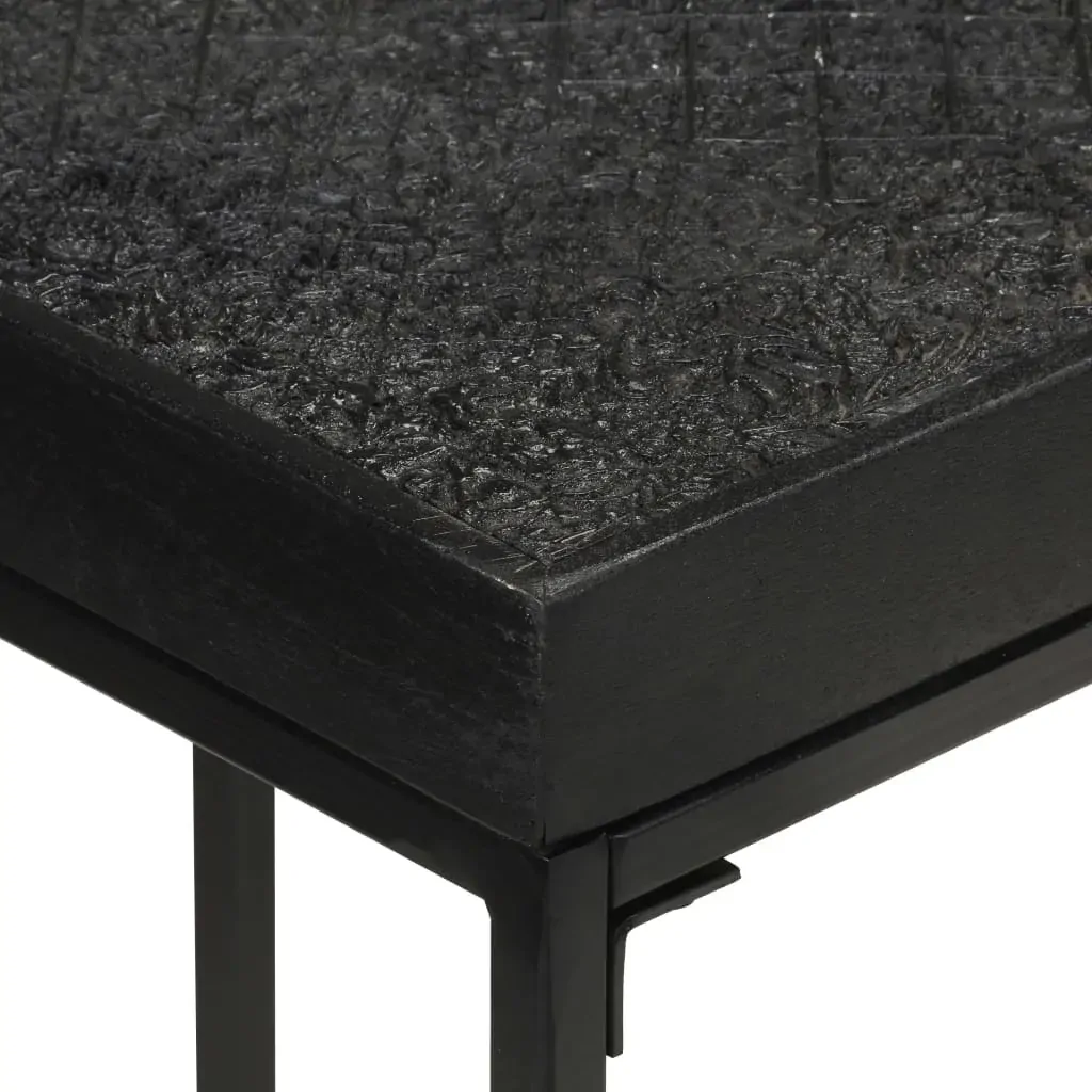 Console Table Black 110x35x76 cm Solid Acacia and Mango Wood Price