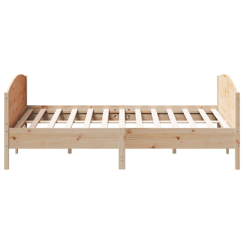 Bed Frame without Mattress 183x203 cm King Solid Wood Pine Price