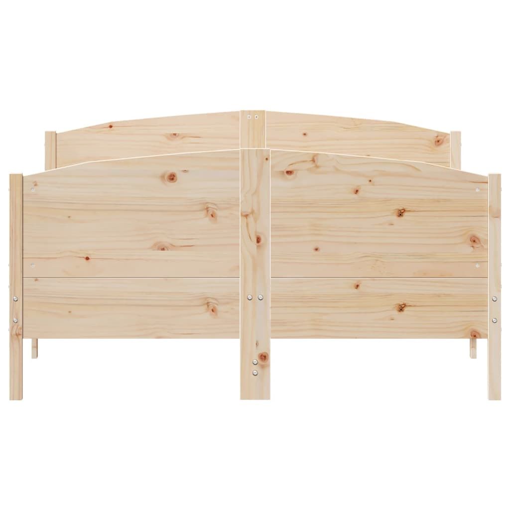 Bed Frame without Mattress 135x190 cm Solid Wood Pine Price