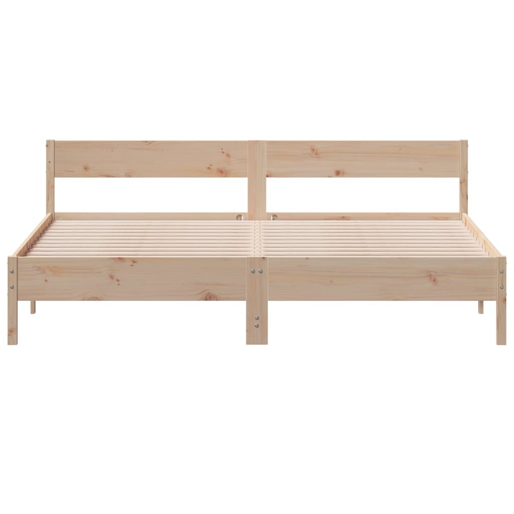 Bed Frame without Mattress 183x203 cm King Solid Wood Pine Price