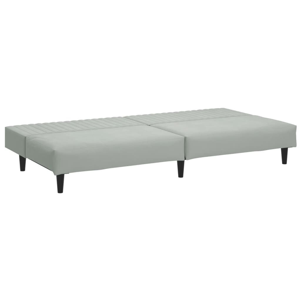 2 Piece Sofa Set Light Grey Velvet Price