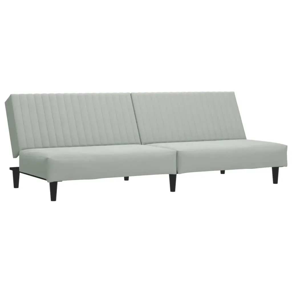 2 Piece Sofa Set Light Grey Velvet Price