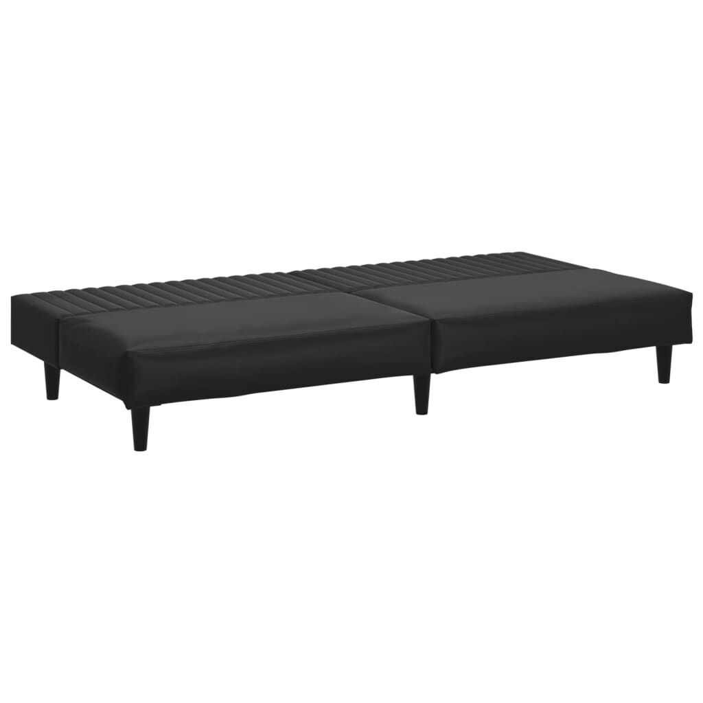 2 Piece Sofa Set Black Faux Leather Price