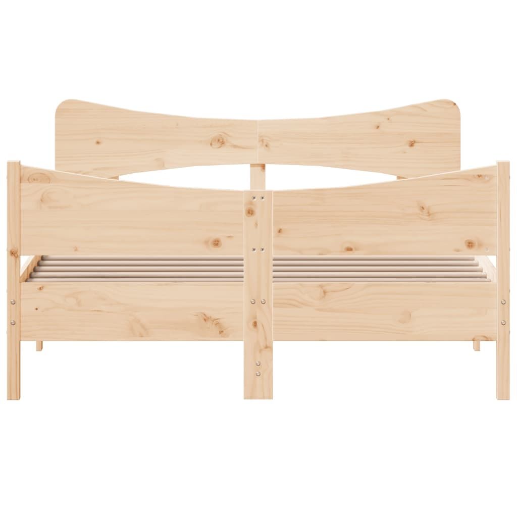 Bed Frame without Mattress 150x200 cm Solid Wood Pine Price