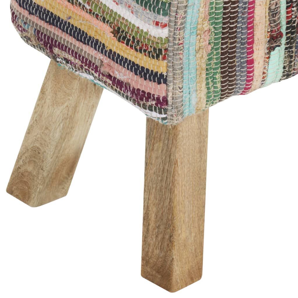 Bench 160 cm Multicolour Chindi Fabric Price