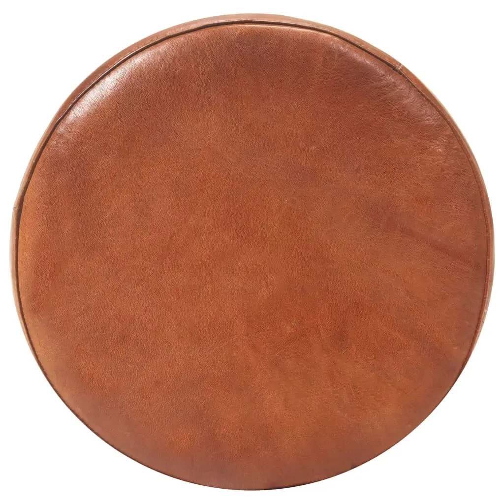 Bar Stools 2 pcs Brown Real Leather Price
