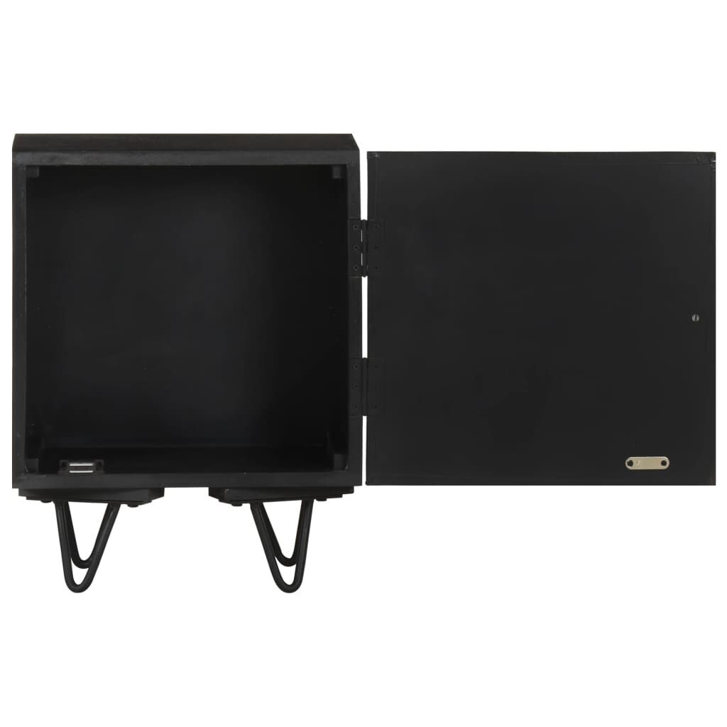 Bedside Cabinet with Brass Front 40x30x50 cm Solid Mango Wood Price