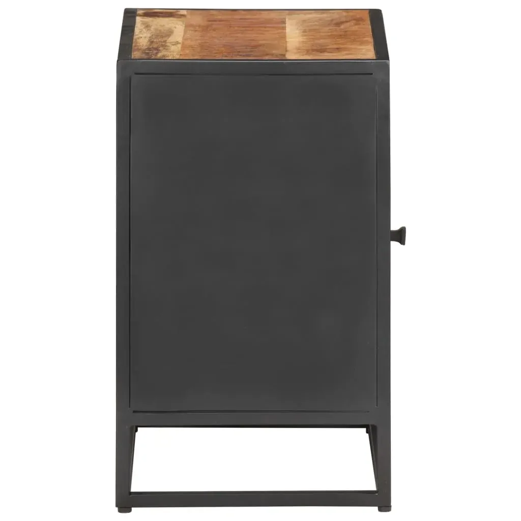Bedside Cabinet 40x30x50 cm Rough Mango Wood and Natural Cane Price