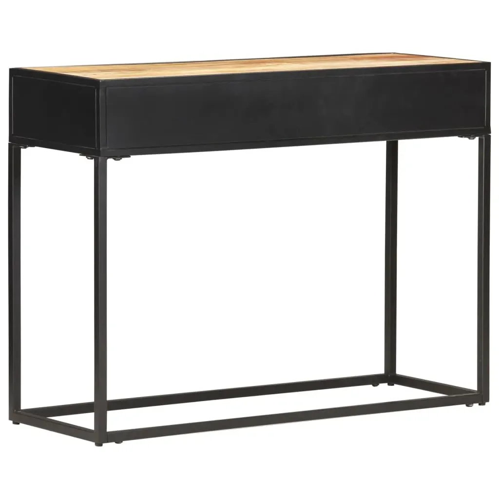 Console Table 100x35x75 cm Rough Mango Wood and Natural Cane Price