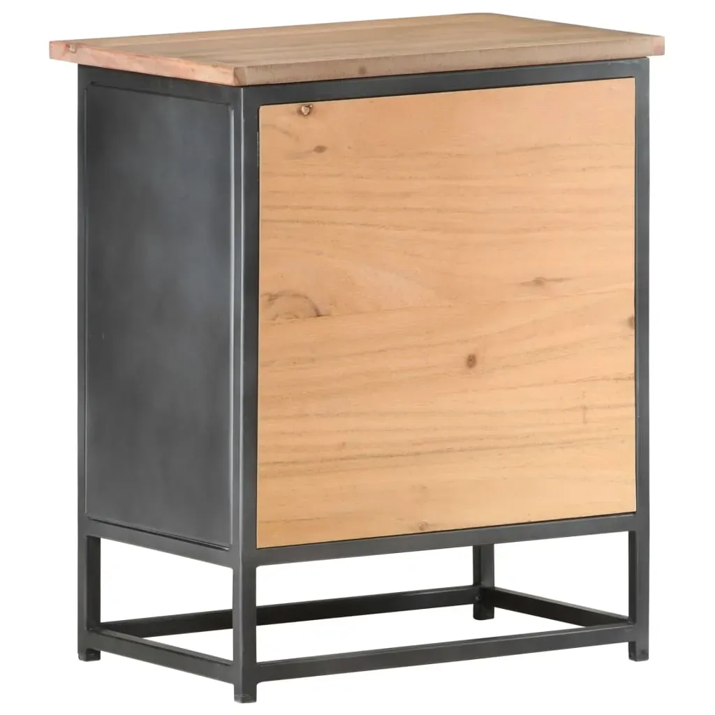 Bedside Cabinet Grey 40x30x50 cm Solid Acacia Wood Price