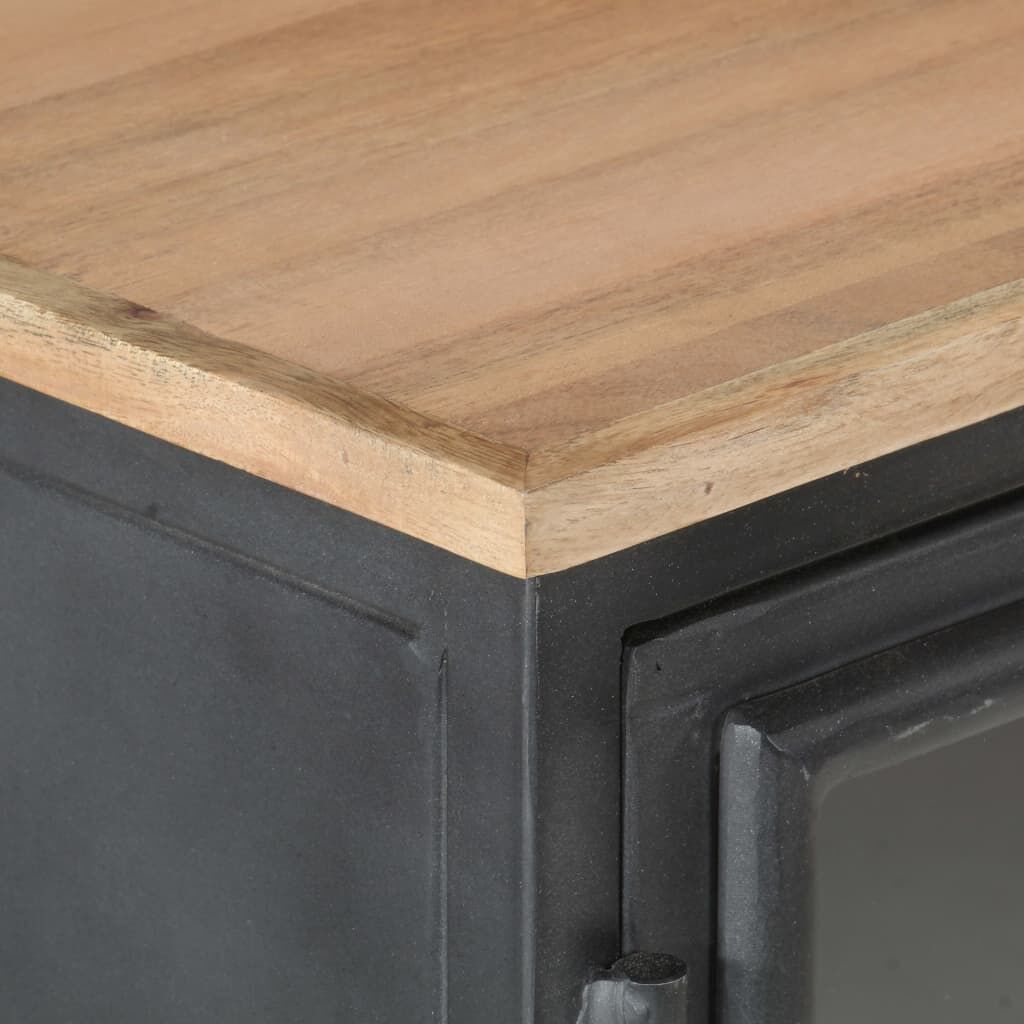 Sideboard Grey 100x30x70 cm Solid Acacia Wood Price