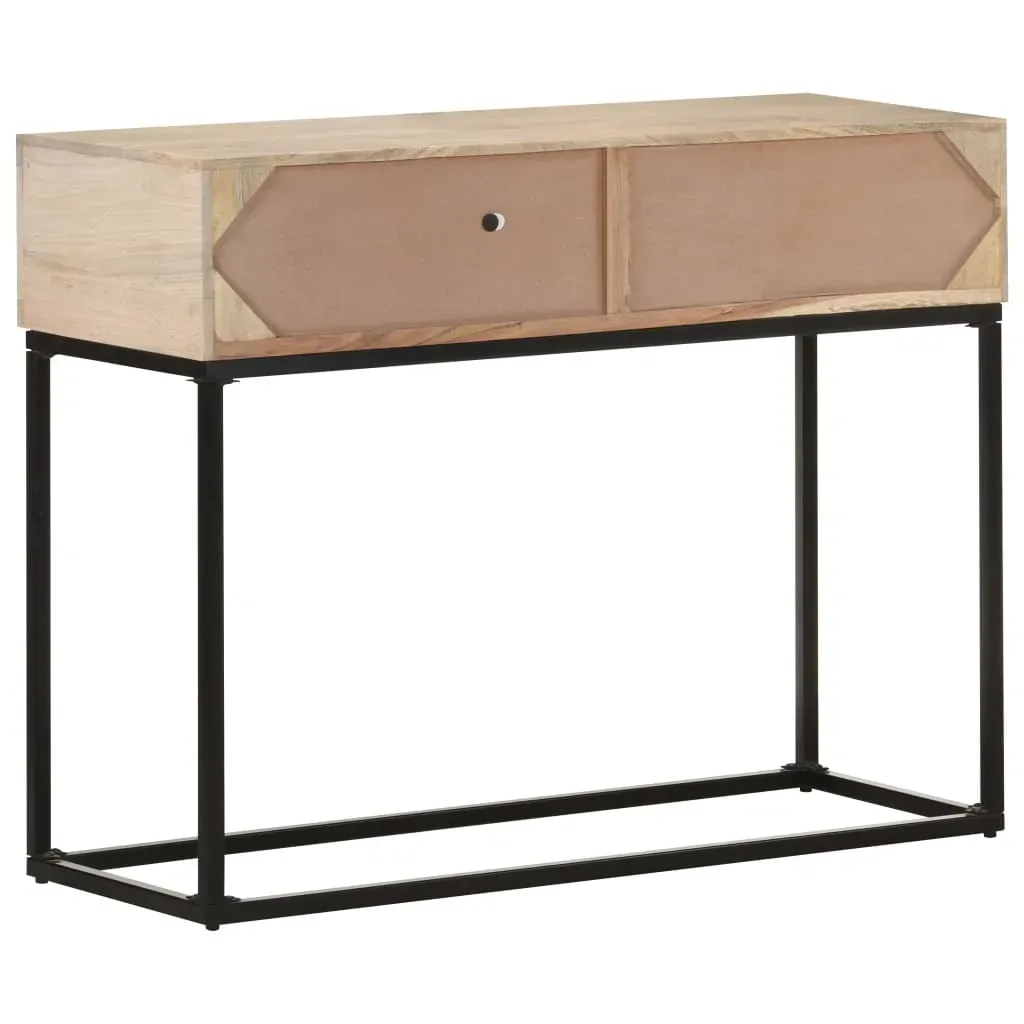Console Table 100x35x76 cm Solid Mango Wood and Natural Cane Price