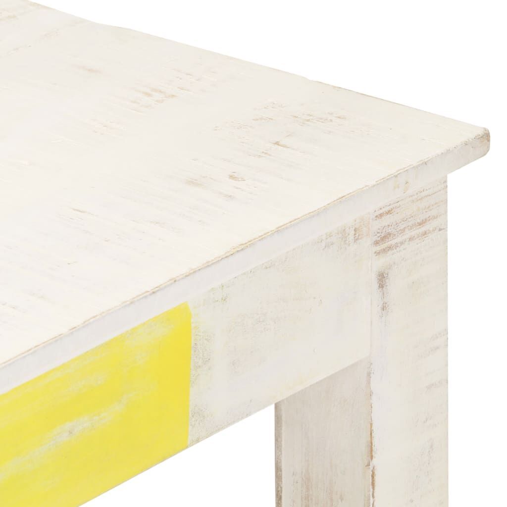 Coffee Table White 110x60x45 cm Solid Mango Wood Price
