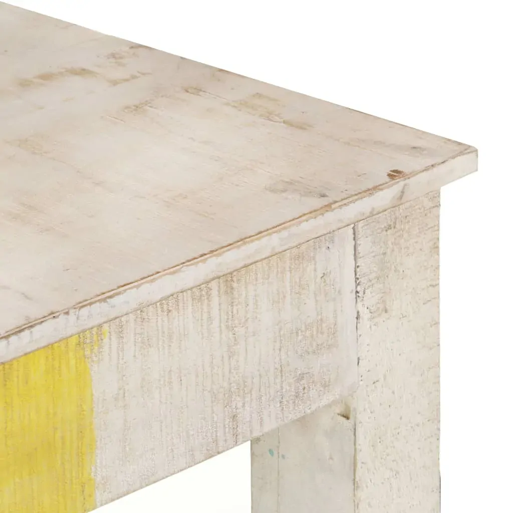Console Table White 115x35x77 cm Rough Mango Wood Price