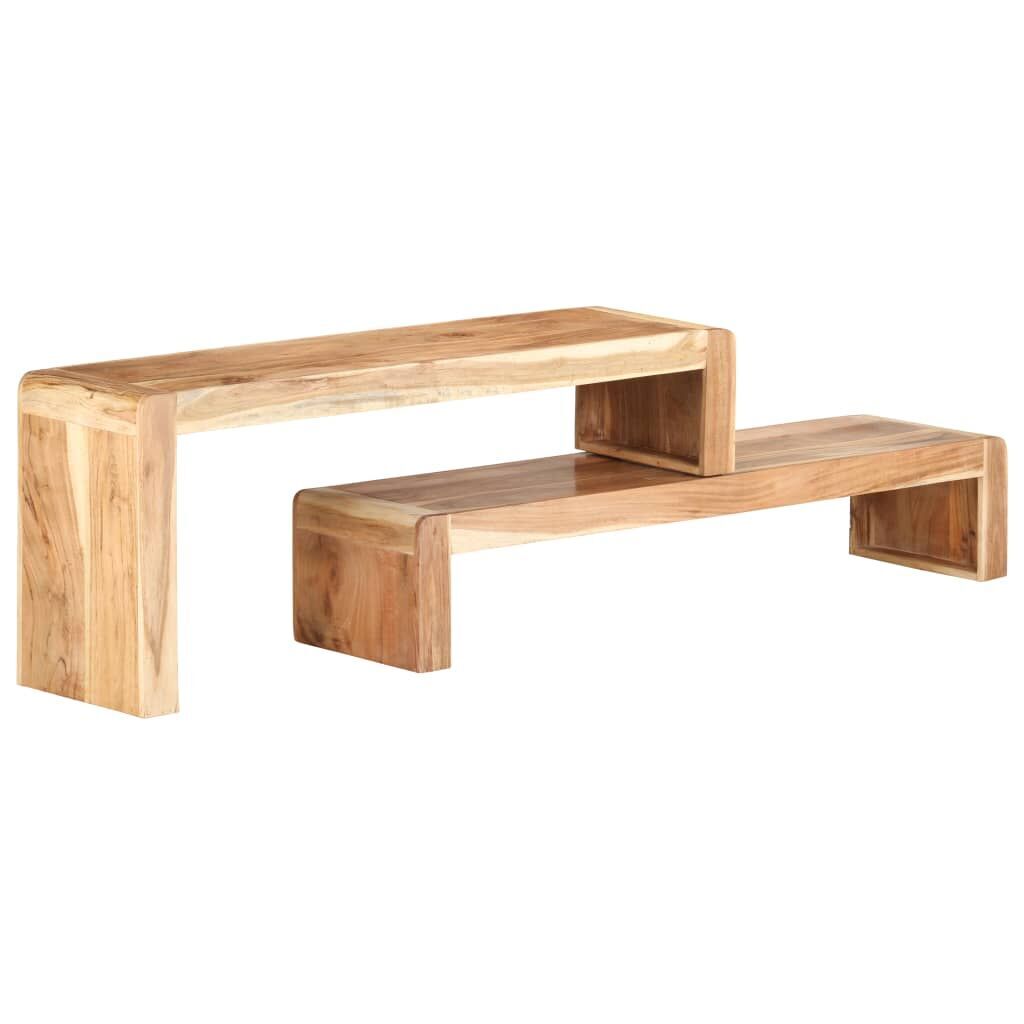 2 Piece TV Cabinet Solid Acacia Wood Price
