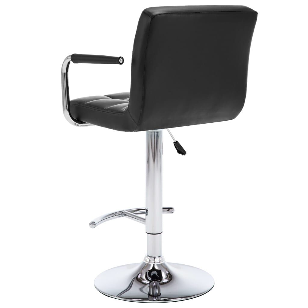 Bar Stools 2 pcs Black Faux Leather Price