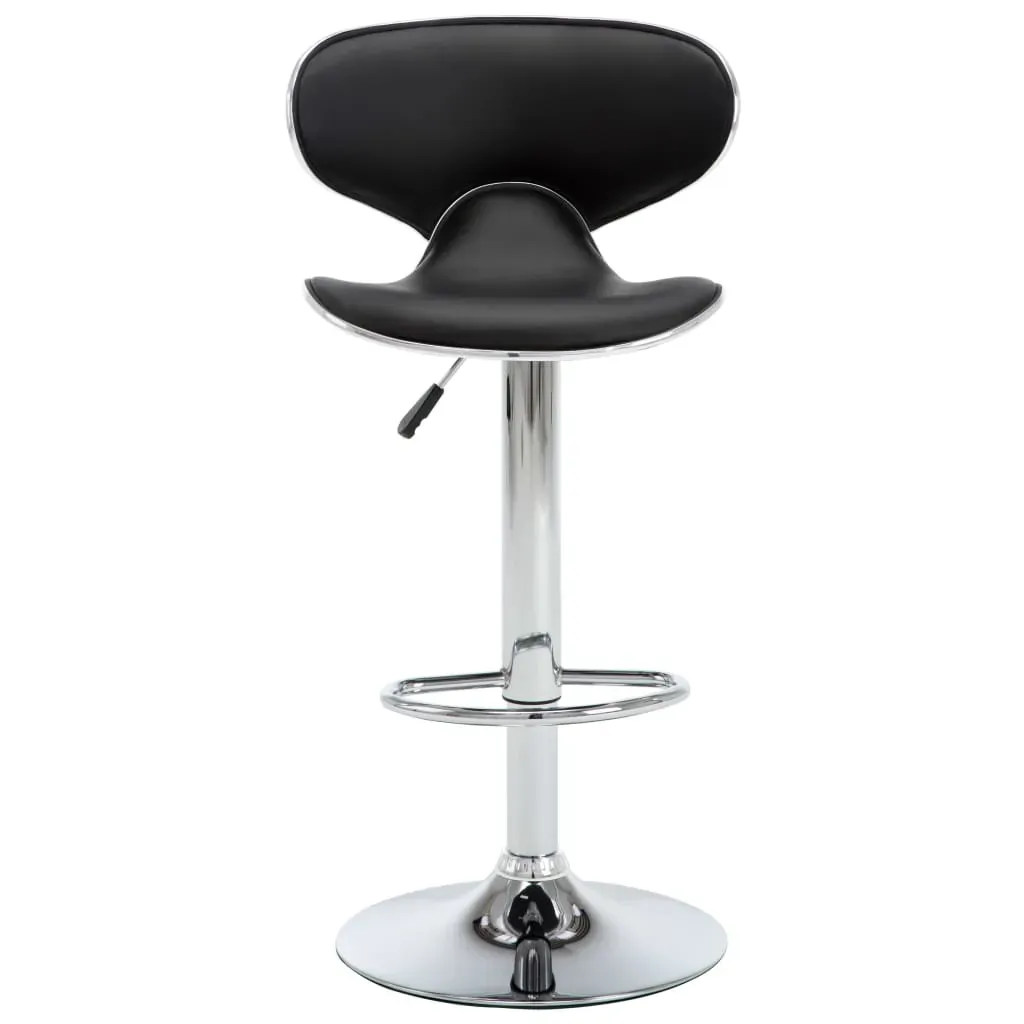 Bar Stools 2 pcs Black Faux Leather Price