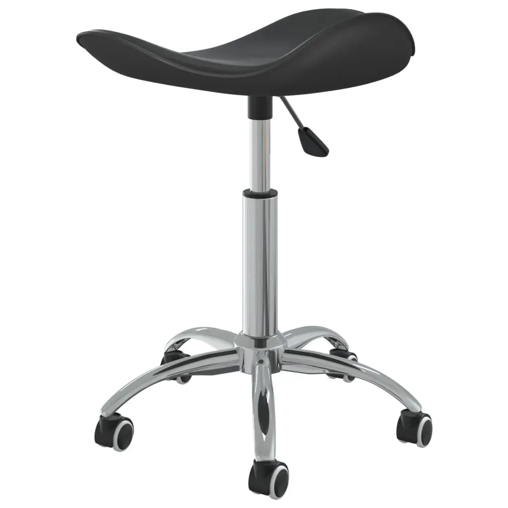 Salon Spa Stool Black Faux Leather Price