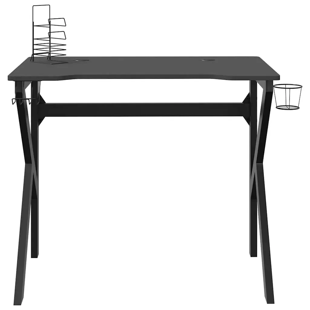 Gaming Desk with K Shape Legs Black 90x60x75 cm Price
