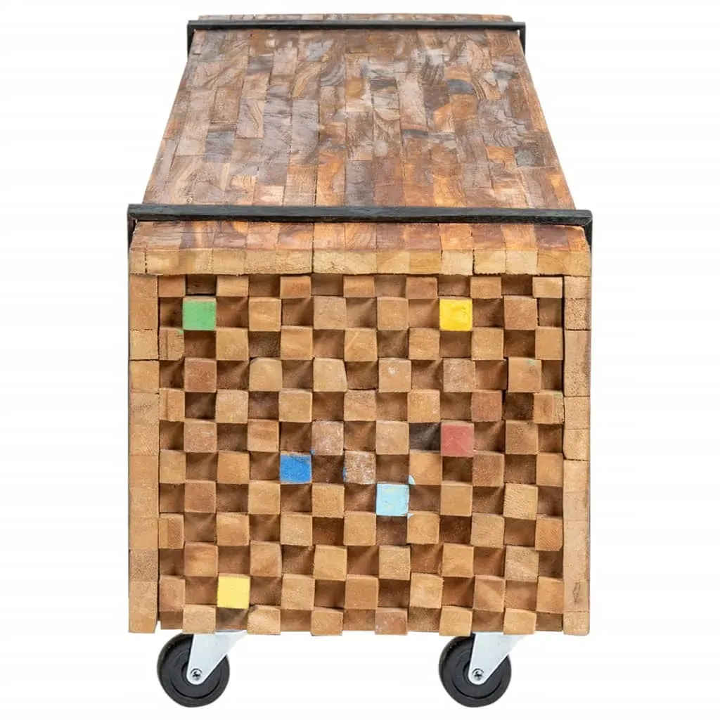 TV Stand 110x30x32.5 cm Solid Teak Wood Price