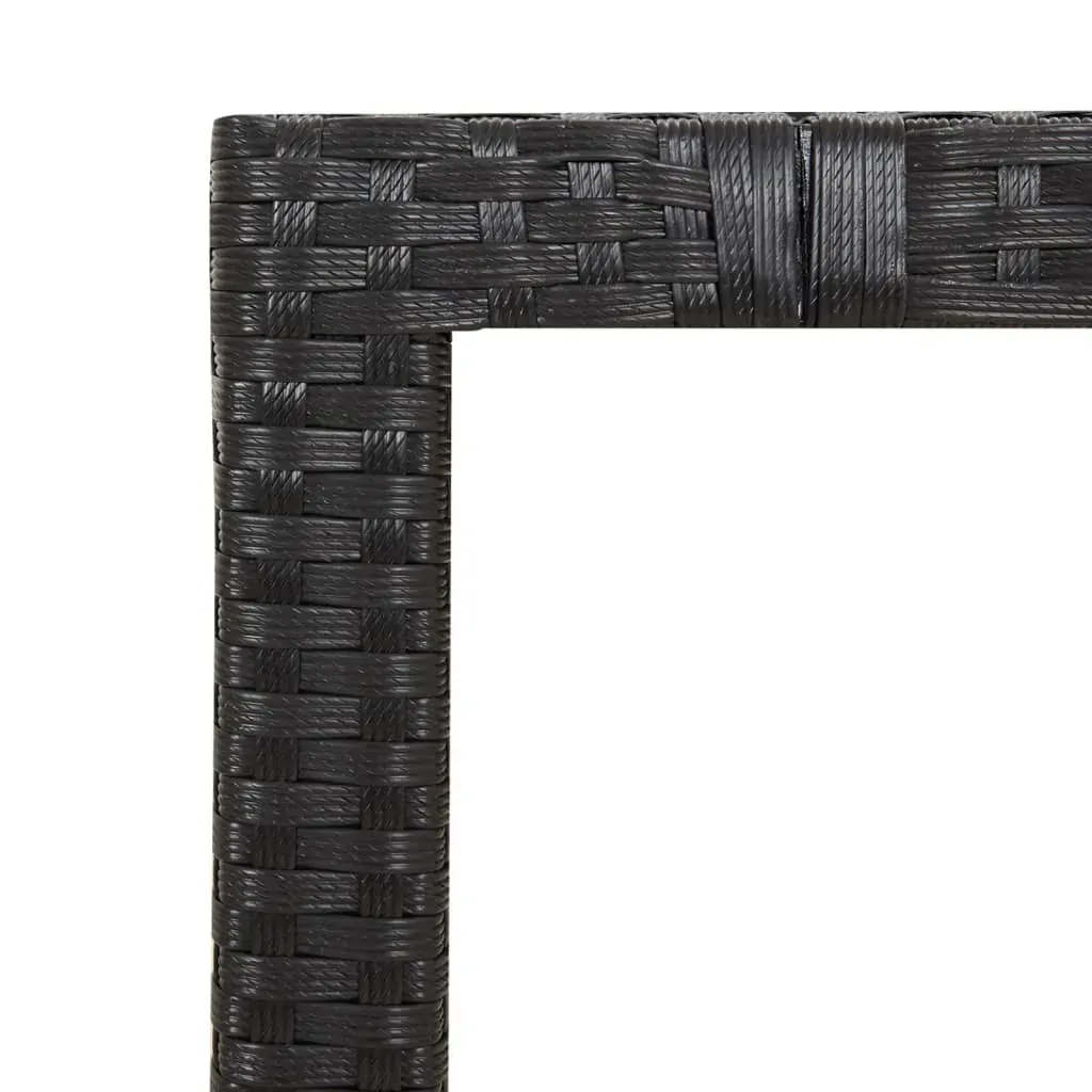 5 Piece Garden Dining Set with Cushions Black Poly Rattan Price