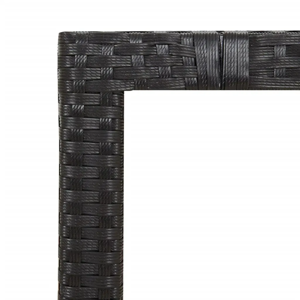 9 Piece Garden Dining Set with Cushions Black Poly Rattan Price