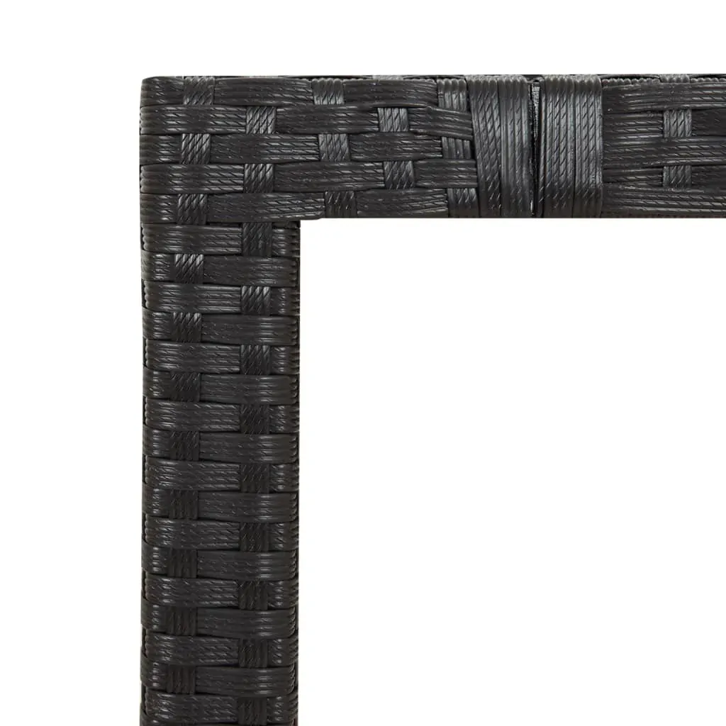 9 Piece Garden Dining Set with Cushions Black Poly Rattan Price