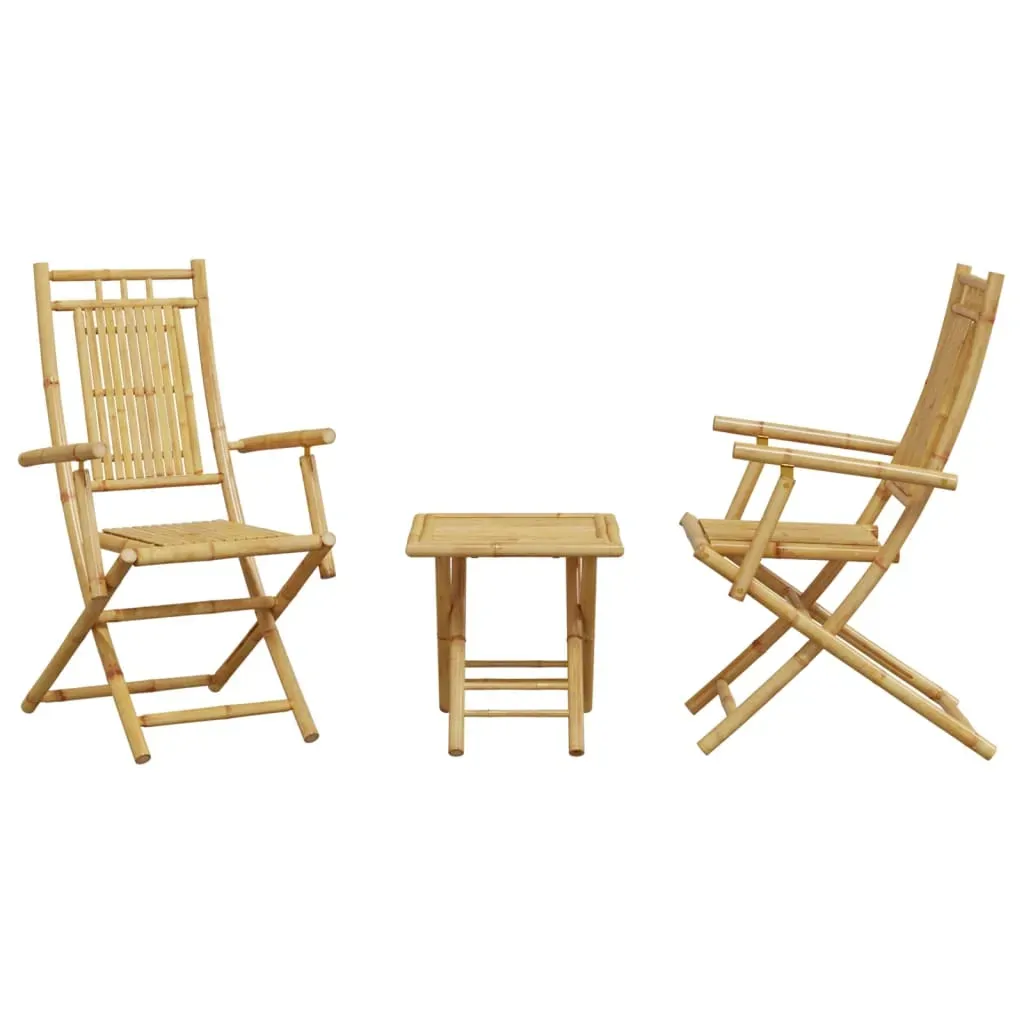 3 Piece Bistro Set Bamboo Price