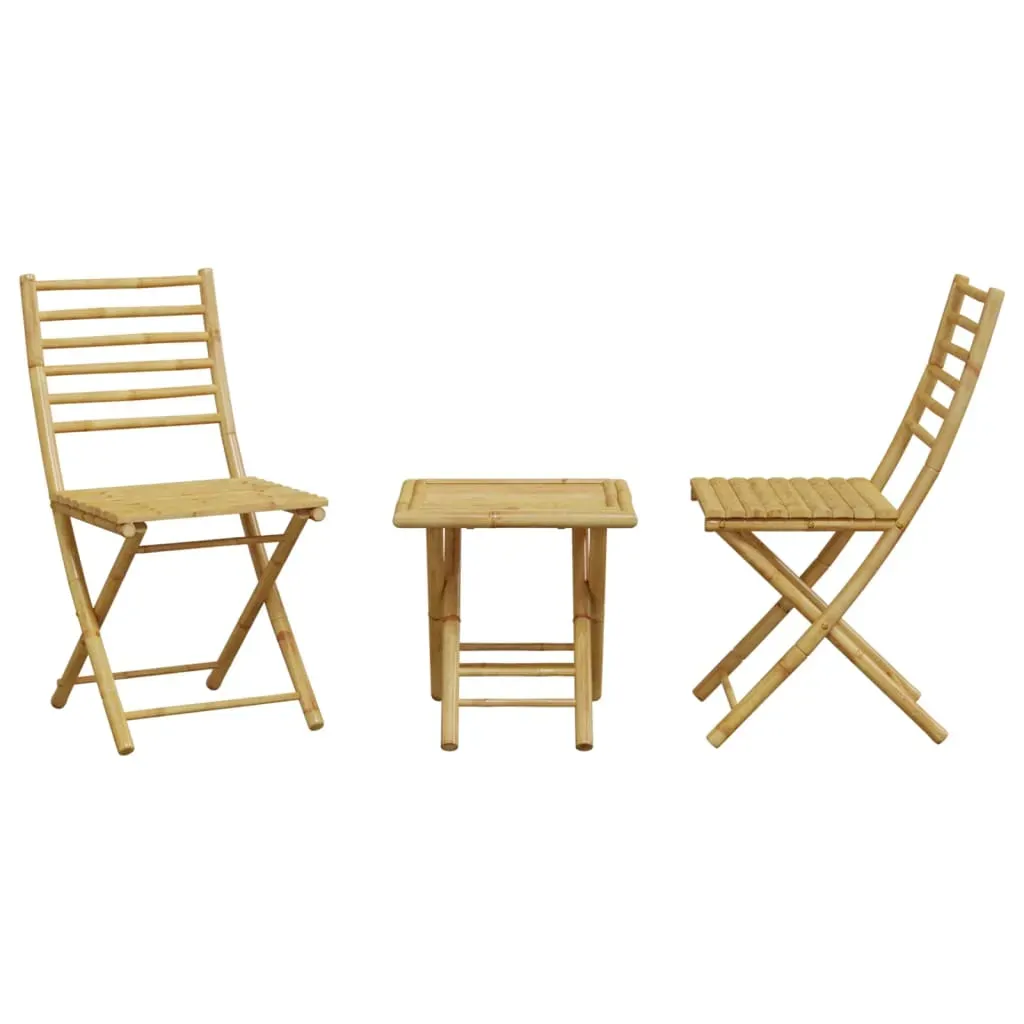 3 Piece Bistro Set Bamboo Price