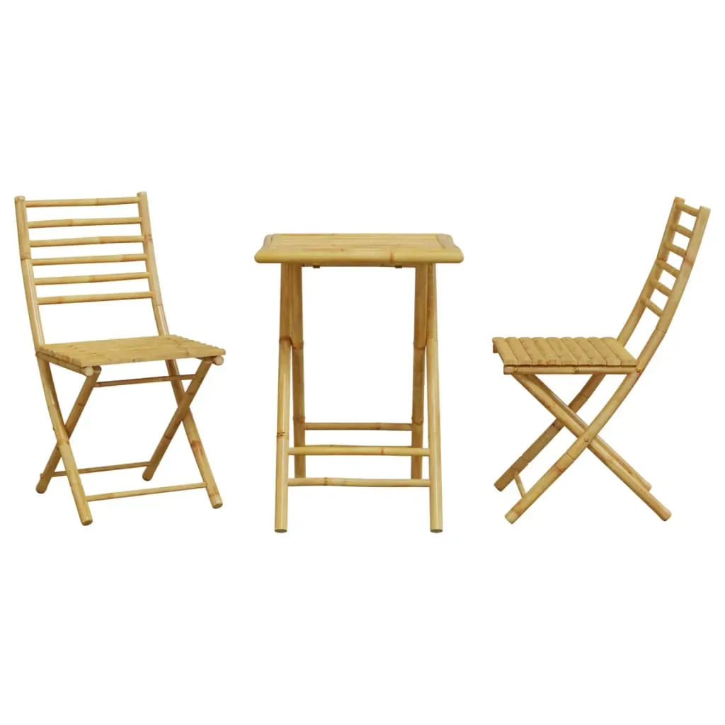 3 Piece Bistro Set Bamboo Price