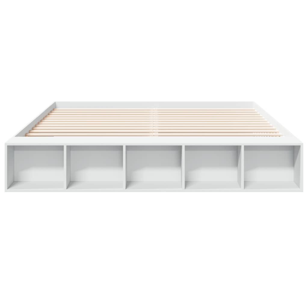 Bed Frame without Mattress White 183x203 cm King Price