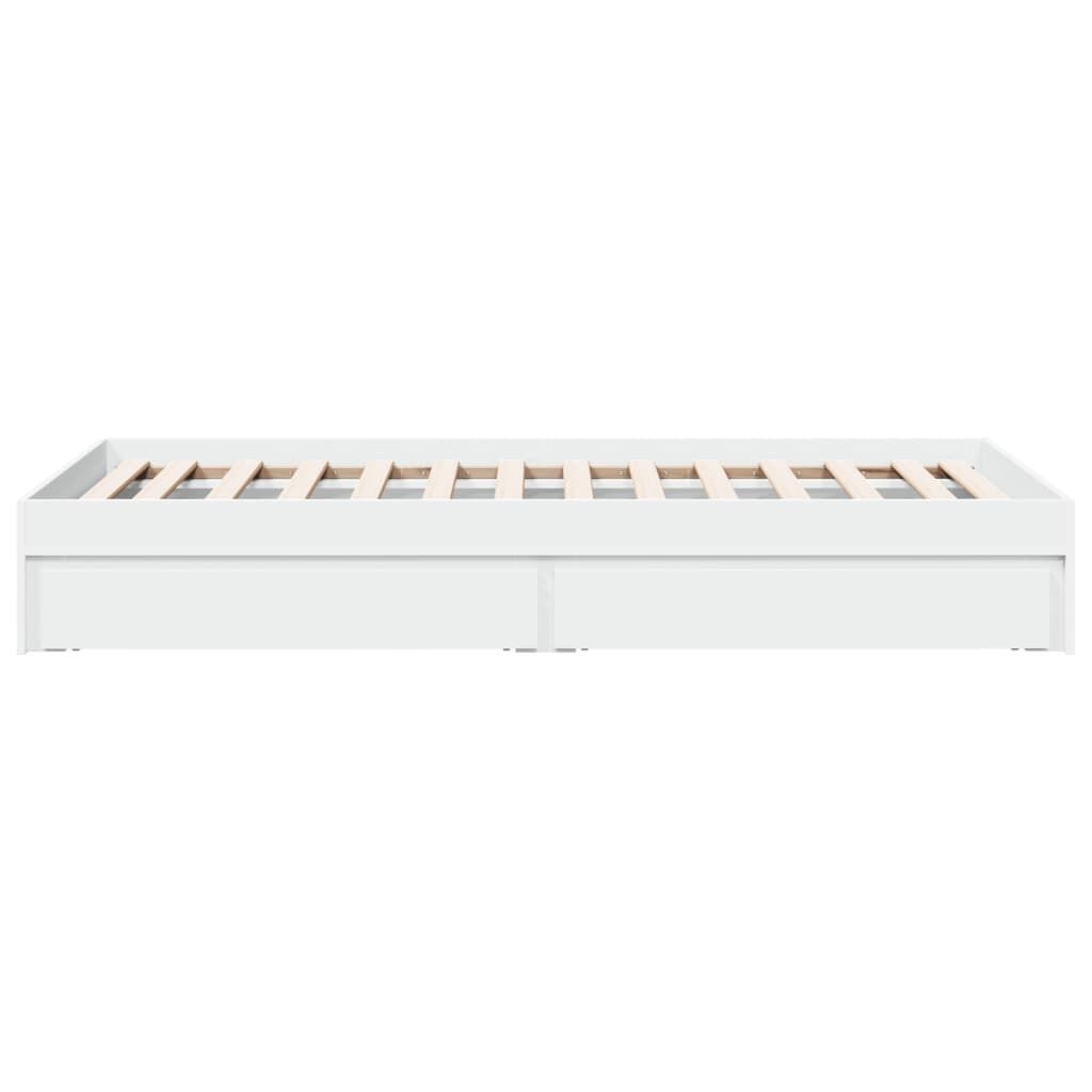 Bed Frame with Drawers without Mattress White 90x190 cm Price