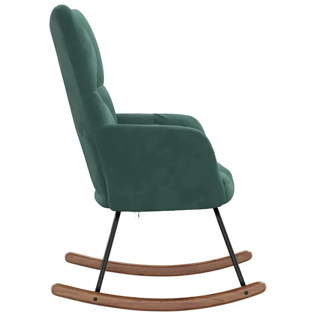 Rocking Chair Dark Green Velvet Price