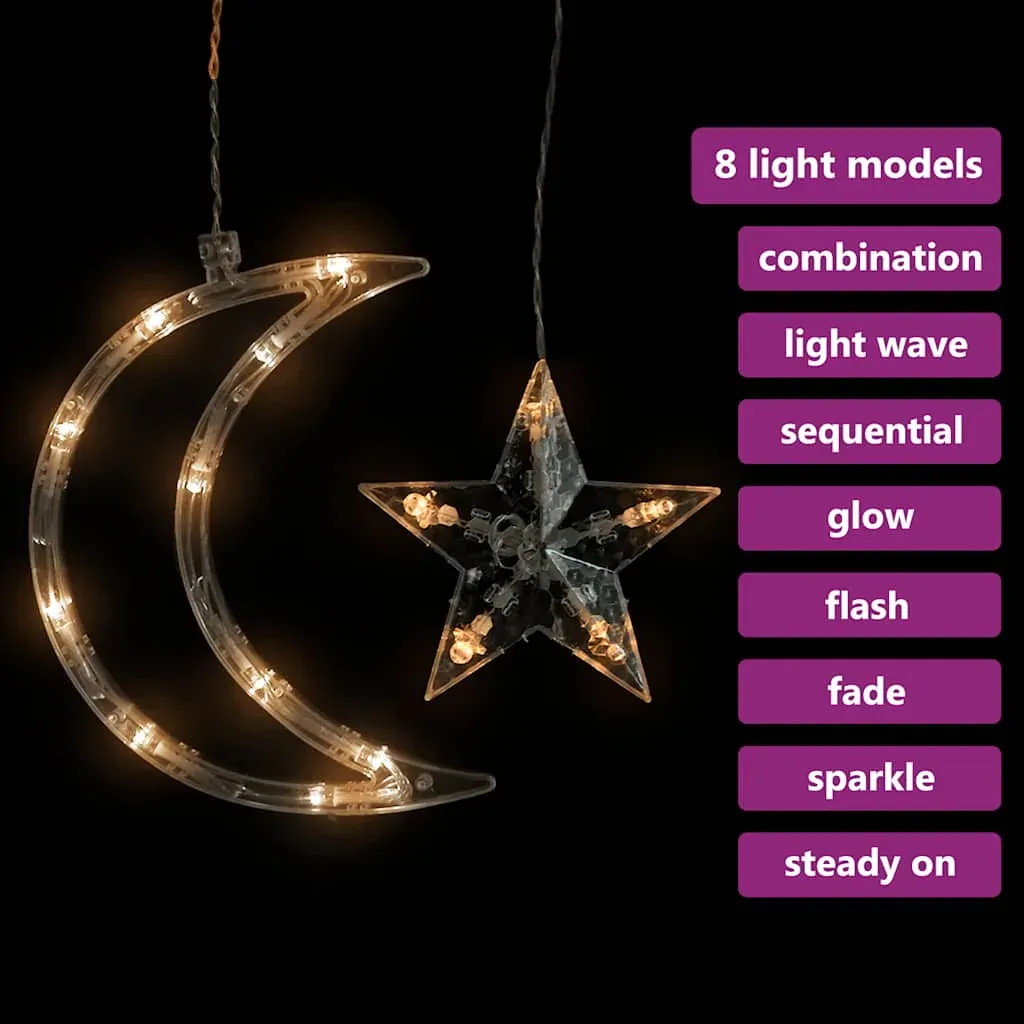 Star and Moon Fairy Lights Remote Control 138 LED Warm White Price
