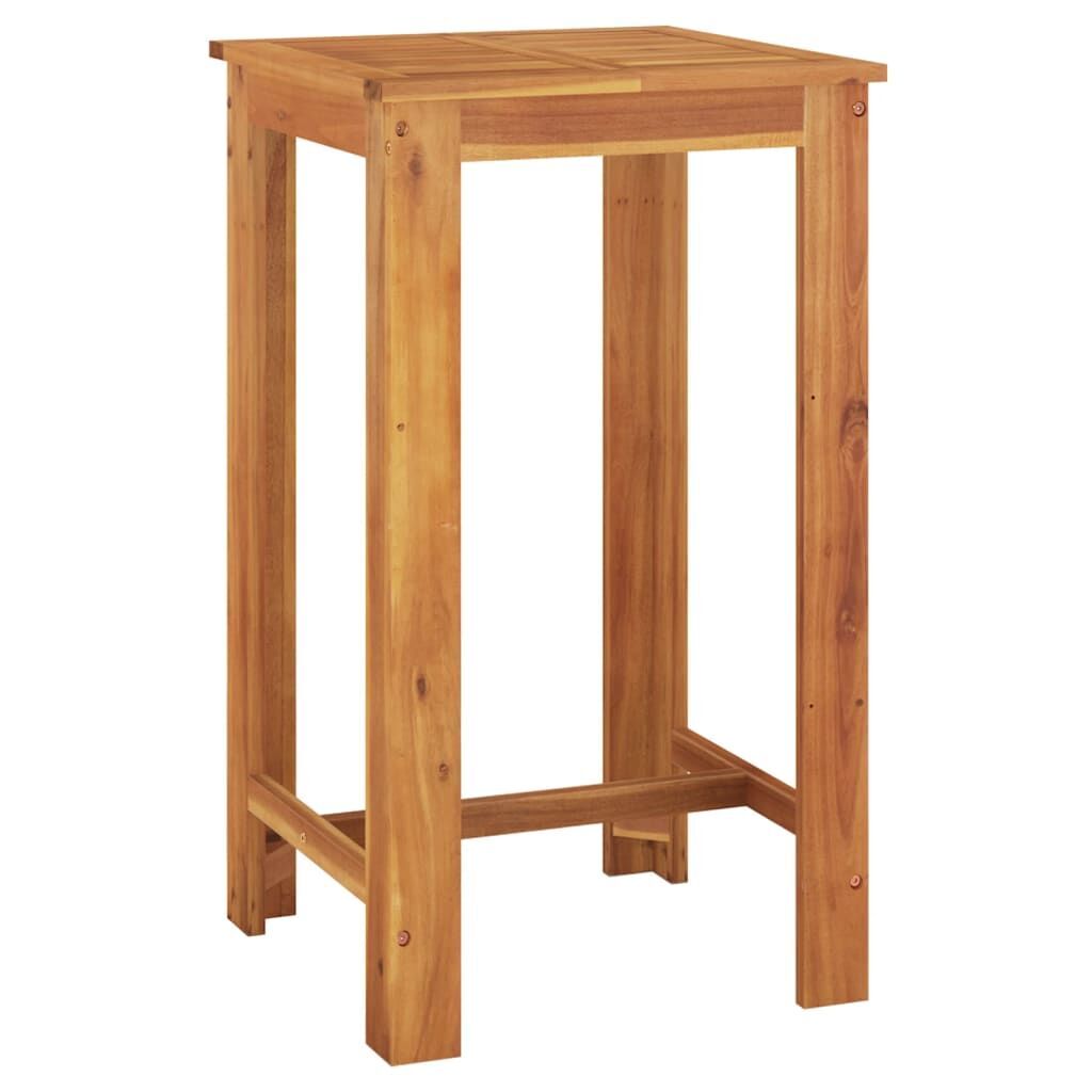 3 Piece Garden Bar Set Brown Solid Wood Acacia and Poly Rattan Price