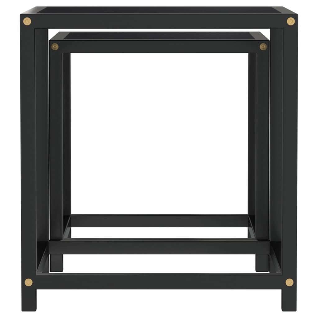 Tea Tables 2 pcs MDF Black Price