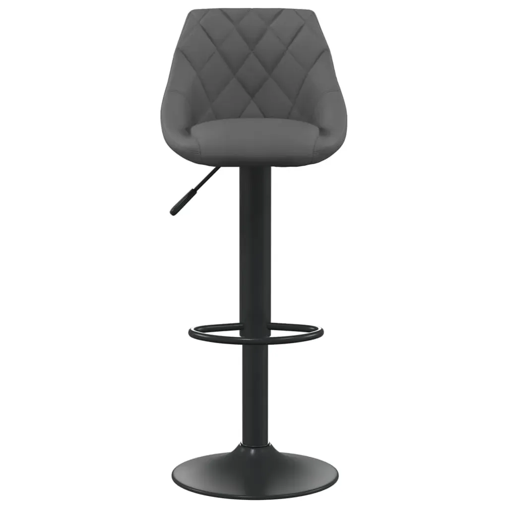 Bar Stools 2 pcs Dark Grey Velvet Price
