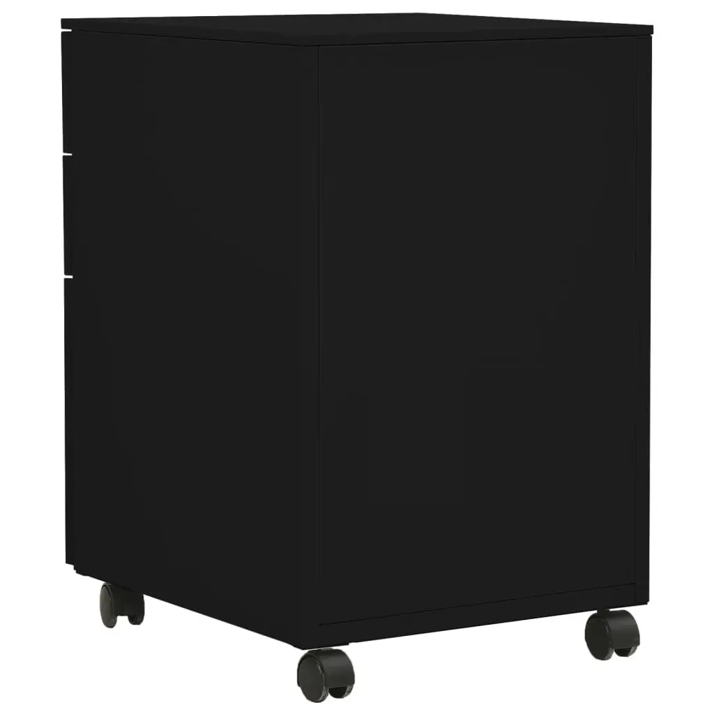 Mobile File Cabinet Black 39x45x60 cm Steel Price