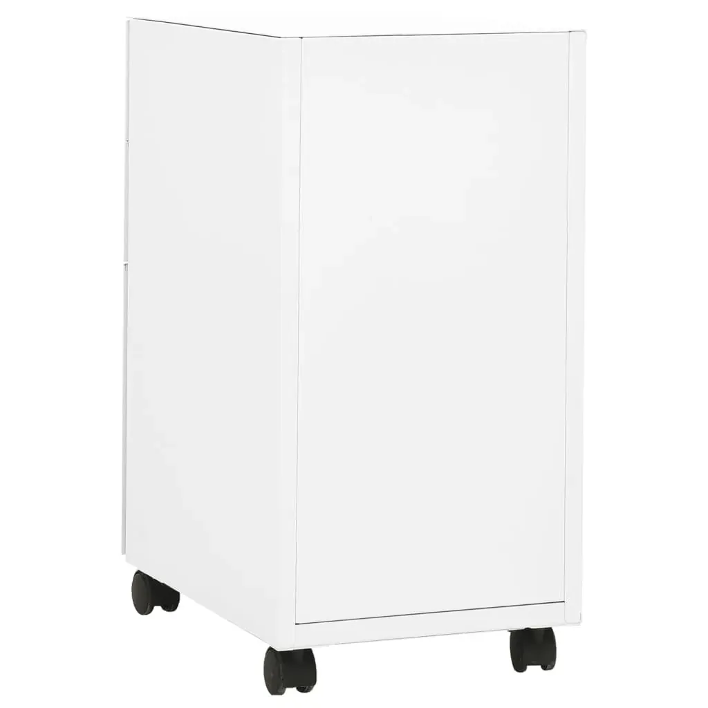 Mobile File Cabinet White 30x45x59 cm Steel Price