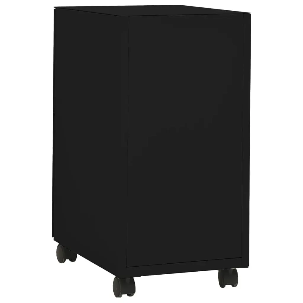 Mobile File Cabinet Black 30x45x59 cm Steel Price