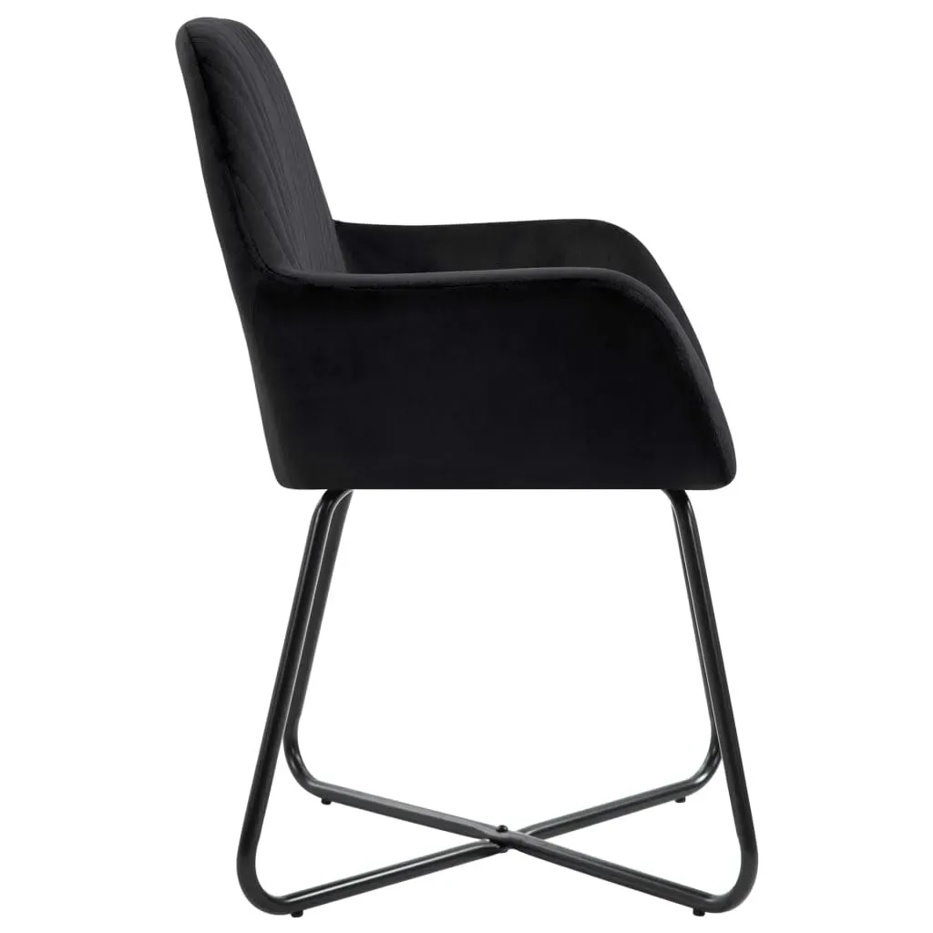 Dining Chairs 2 pcs Black Velvet Price