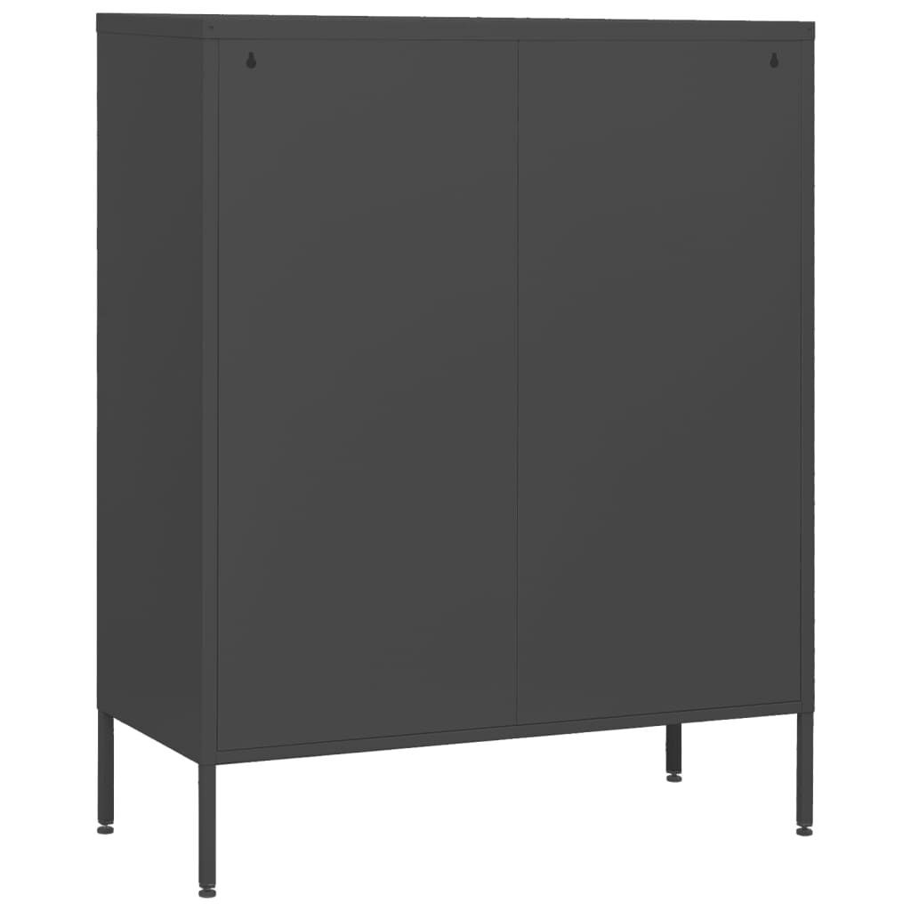 Chest of Drawers Anthracite 80x35x101.5 cm Steel Price
