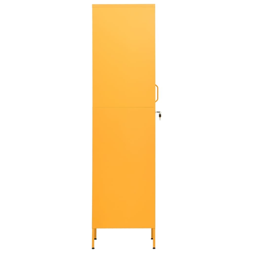 Locker Cabinet Mustard Yellow 35x46x180 cm Steel Price