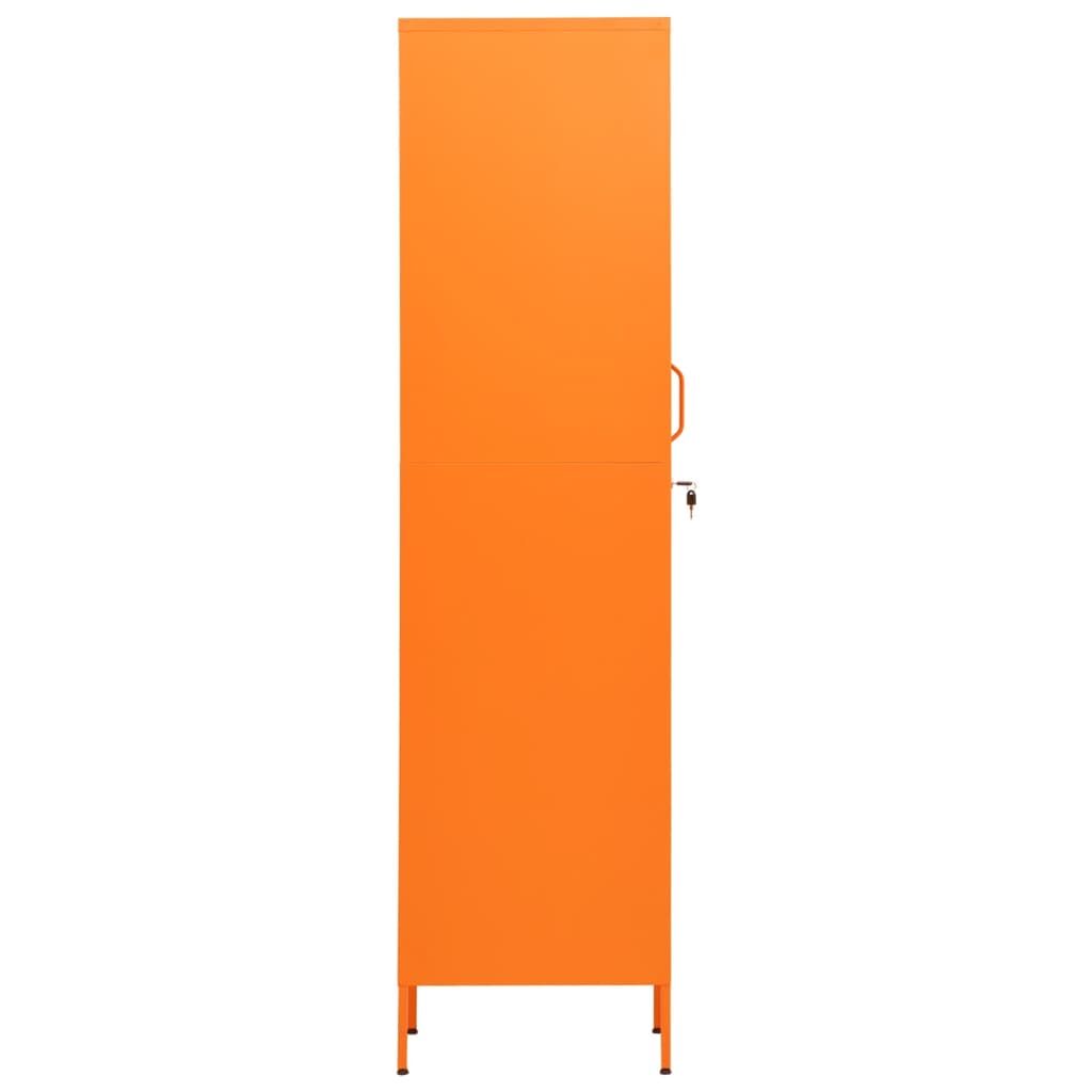 Locker Cabinet Orange 35x46x180 cm Steel Price