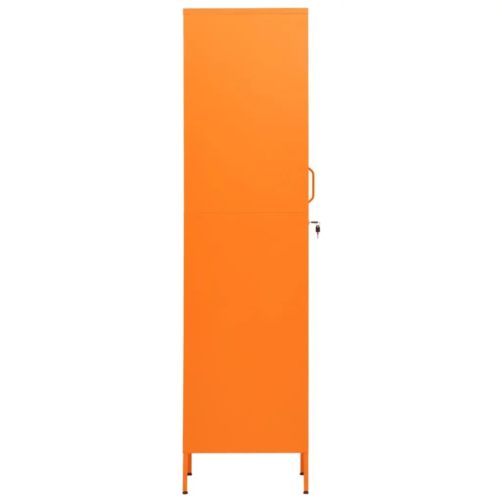 Locker Cabinet Orange 35x46x180 cm Steel Price