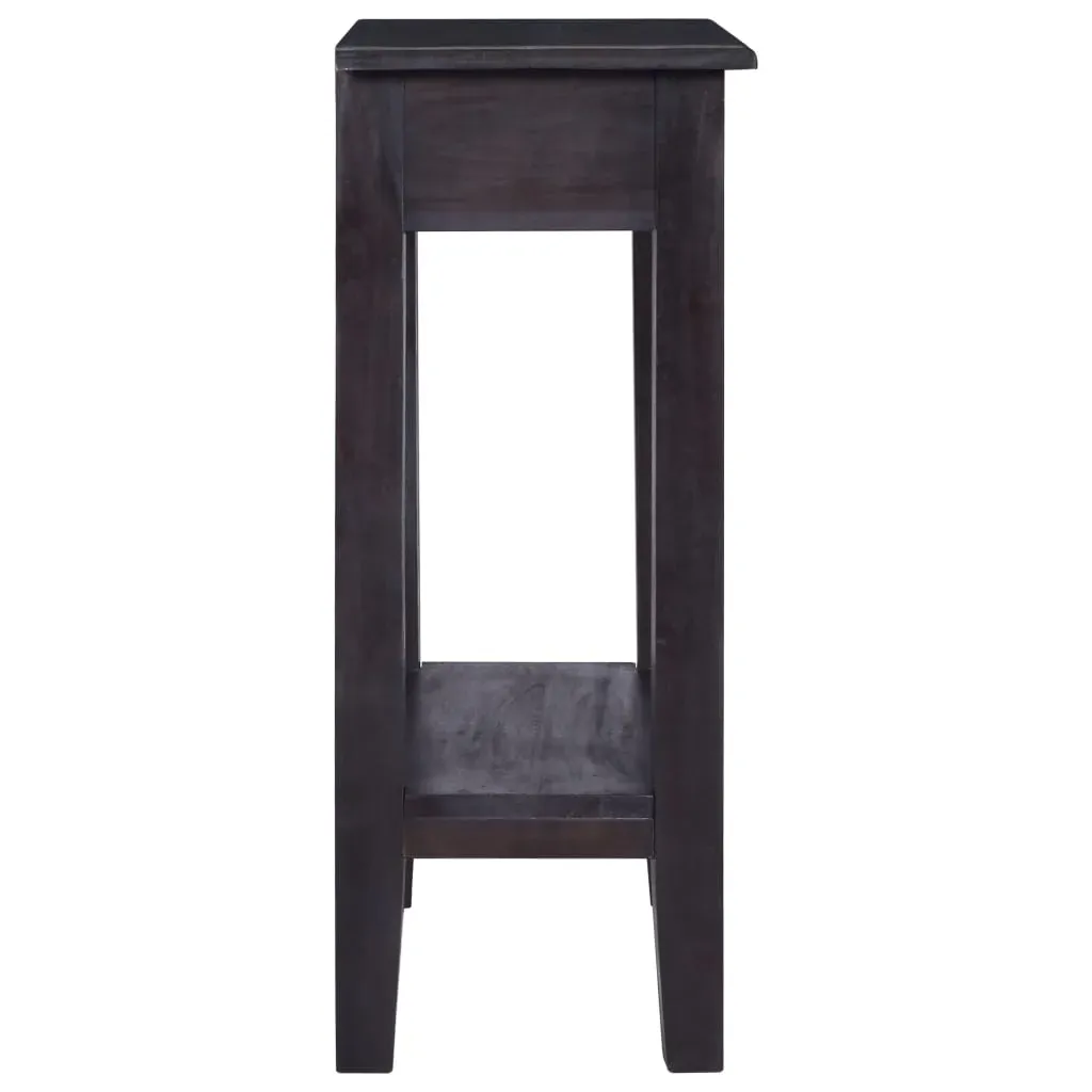Console Table with Drawer Black 60x30x75 cm Solid Wood Mahogany Price