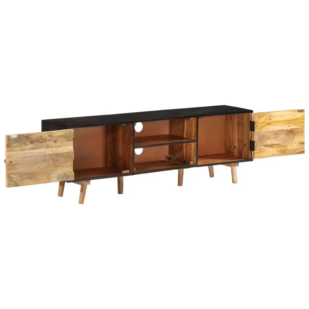 TV Cabinet 140x30x46 cm Rough Mango Wood and Solid Wood Acacia Price