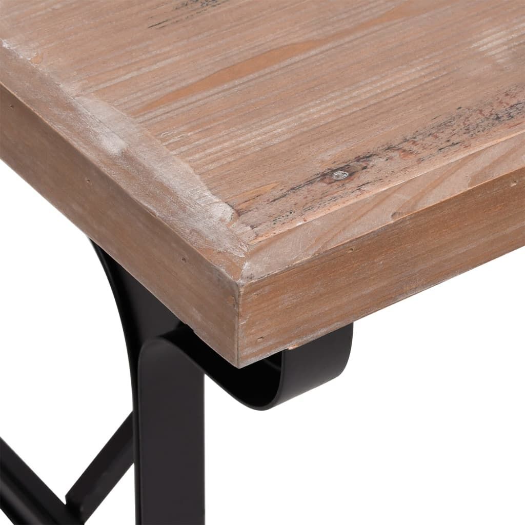 Dining Table 110x65x82 cm Solid Wood Fir and Iron Price