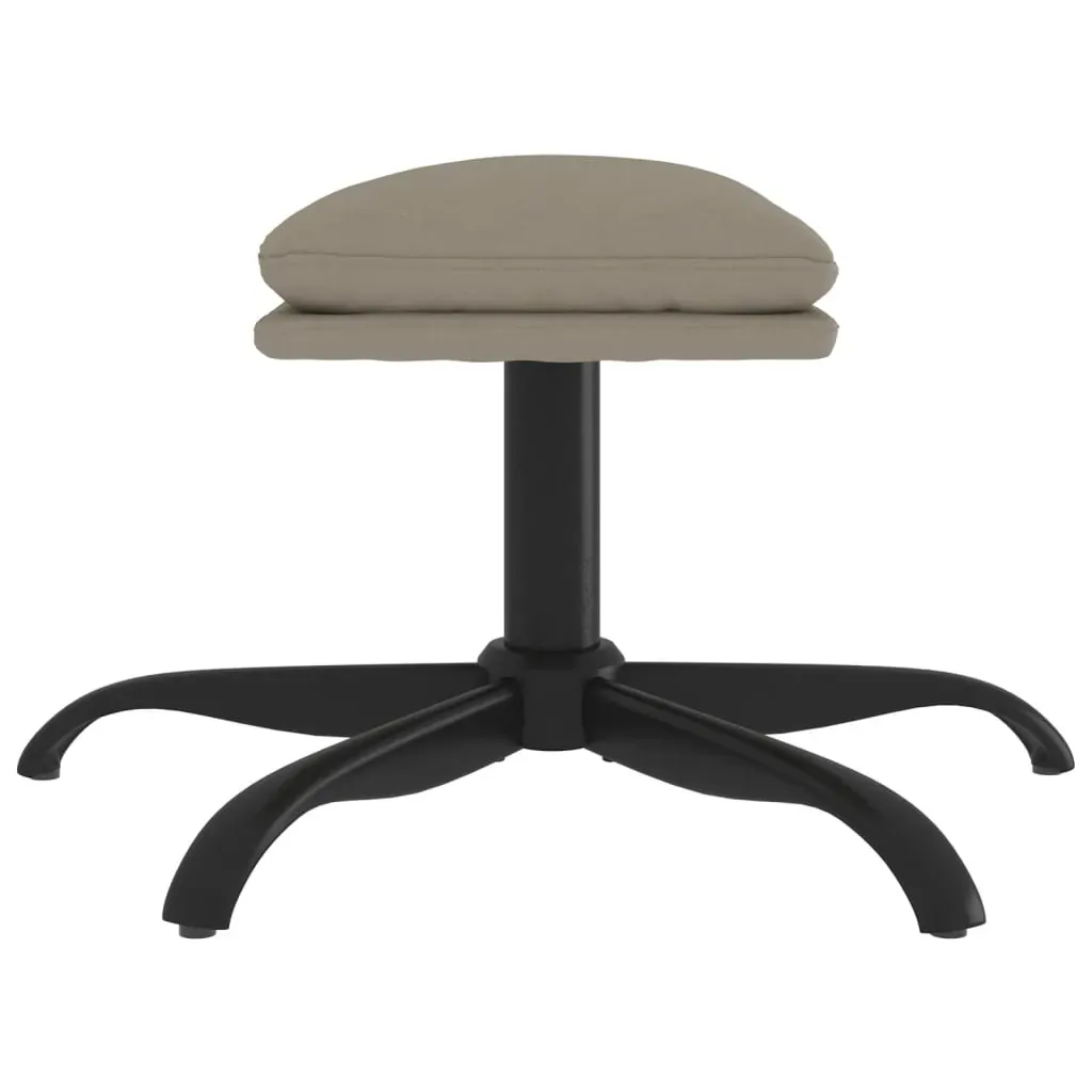Footstool Light Grey 60x60x36 cm Velvet Price